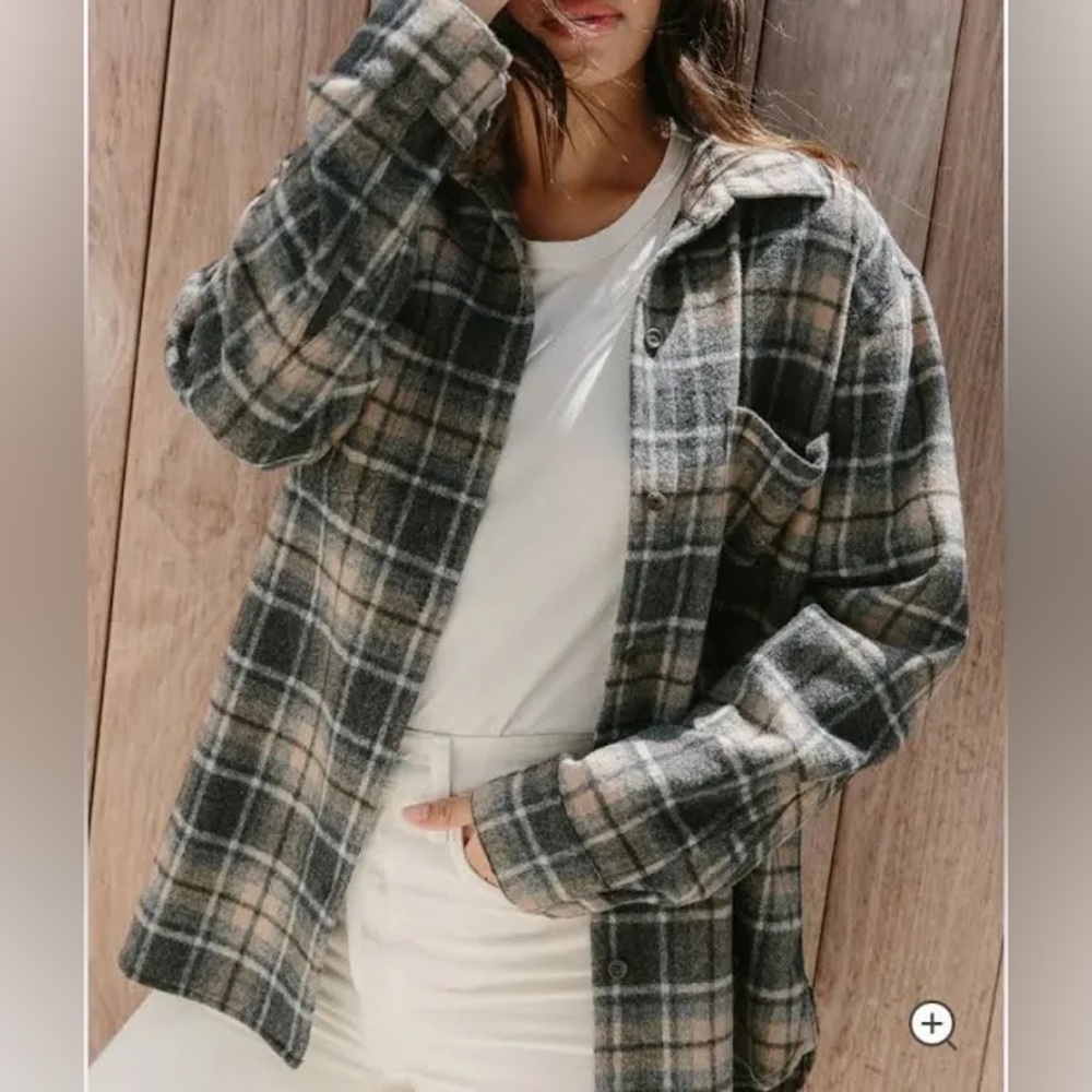 Jenni Kayne O'Keefe Plaid Wool Blend Shacket